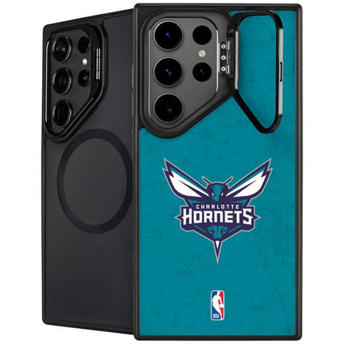 NBA Charlotte Hornets Distressed Galaxy S25 Ultra Kickstand Case